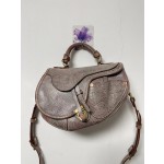 Handmade thickened matte waxed leather mbox saddle bag